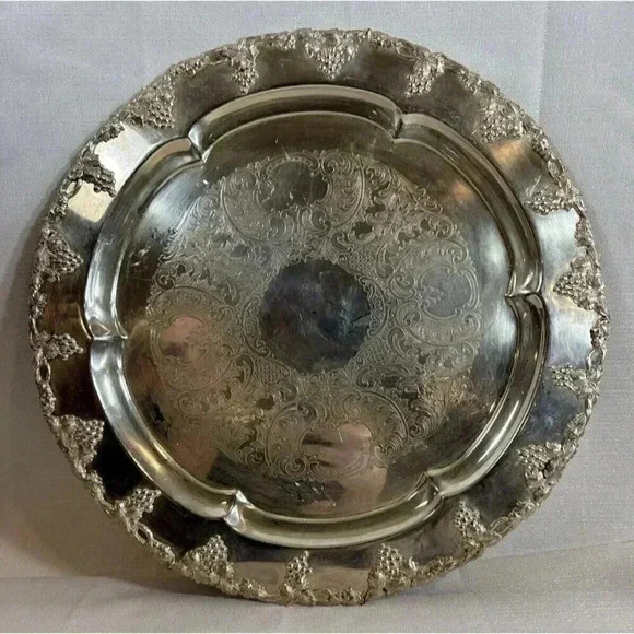 Burche Silver co. serving tray/ SPOC platter 16.5